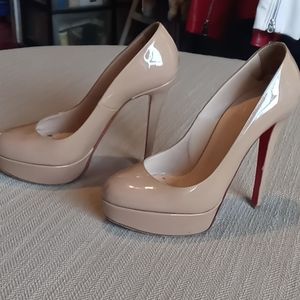 Christian Louboutin nude pumps